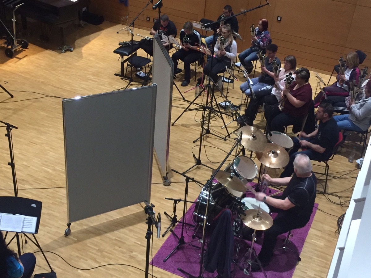 Aufnahme-Session im Saal der Landesmusikakademie Schloss Colditz